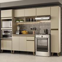 Armário de Cozinha Completa Atlanta Plus Amêndoa - Carraro Armário de Cozinha Completa Atlanta Plus Amêndoa - Carraro