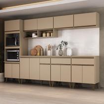 Armário de Cozinha Completa Atlanta Walker Carraro Amêndoa Armário de Cozinha Completa Atlanta Walker Carraro Amêndoa