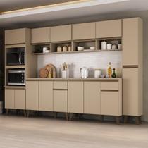 Armário de Cozinha Completa Atlanta Wilson Carraro Amêndoa Armário de Cozinha Completa Atlanta Wilson Carraro Amêndoa