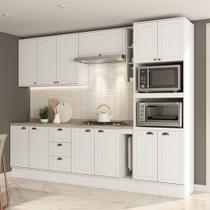 Armário de Cozinha Completa c Balcão Milla Dreamer Carraro Branco Armário de Cozinha Completa c Balcão Milla Dreamer Carraro Branco