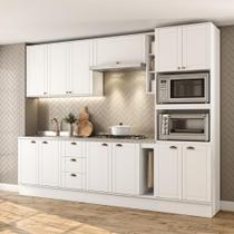 Armário De Cozinha Completa C Balcão Milla Quest Carraro Branco