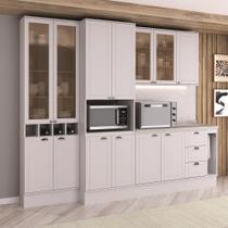 Armário de Cozinha Completa com Balcão Milla Choice Carraro Branco Armário de Cozinha Completa com Balcão Milla Choice Carraro Branco