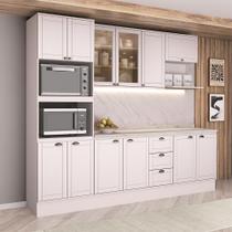 Armário de Cozinha Completa com Balcão Milla Select Carraro Branco Armário de Cozinha Completa com Balcão Milla Select Carraro Branco
