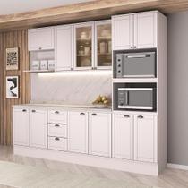 Armário de Cozinha Completa com Balcão Milla Select Duo Carraro Branco Armário de Cozinha Completa com Balcão Milla Select Duo Carraro Branco