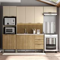 Armário de Cozinha Completa com Balcão para pia 10 Portas Glam