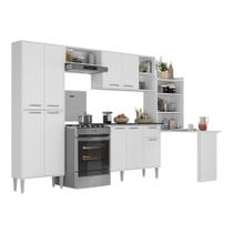 Armário de Cozinha Completa com Mesa Dobrável Siena Multimóveis MP2039 Branca Armário de Cozinha Completa com Mesa Dobrável Siena Multimóveis MP2039 Branca