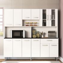 Armário de Cozinha Completa Compacta com 12 Portas Clara Branco - Poliman Móveis