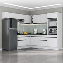 Armário De Cozinha Completa De Canto Branco/preto