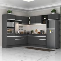 Armário De Cozinha Completa De Canto Preto/branco Armário De Cozinha Completa De Canto Preto/branco