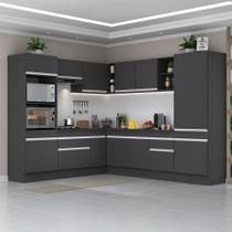 Armário De Cozinha Completa De Canto Preto/branco