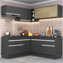 Armário De Cozinha Completa De Canto Preto/branco