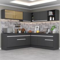 Armário De Cozinha Completa De Canto Preto/Branco Armário De Cozinha Completa De Canto Preto/Branco