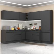Armário De Cozinha Completa De Canto Preto