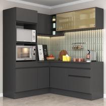 Armário De Cozinha Completa De Canto Preto