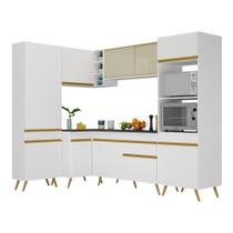 Armário de Cozinha Completa de Canto Veneza GW Multimóveis MP2050 Branca Armário de Cozinha Completa de Canto Veneza GW Multimóveis MP2050 Branca