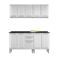 Armário de Cozinha Completa Itatiaia Tarsila de Aço com Balcão 10 portas Branco Armário de Cozinha Completa Itatiaia Tarsila de Aço com Balcão 10 portas Branco