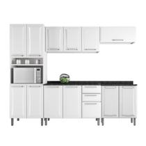 Armário de Cozinha Completa Itatiaia Tarsila de Aço com Balcão Branco