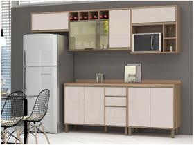 Armário de Cozinha Completa Luciane Parma com Balcão para Pia 8 Portas