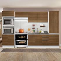 Armário de Cozinha Completa Madesa 100% MDF Acordes XA330002 Balcão (Sem Tampo e Pia) Branco/Rustic