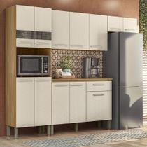 Armário de Cozinha Completa MDF 12 Portas com Balcão Versalhes Plus