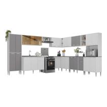 Armário De Cozinha Completa Modulada 11 Pçs Siena Multimóveis Mp2241 Branco-lacca Fumê Armário De Cozinha Completa Modulada 11 Pçs Siena Multimóveis Mp2241 Branco-lacca Fumê
