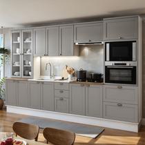Armário de Cozinha Completa Modulada 3,5m 12 peças Iluminata Genialflex