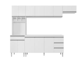 Armário de Cozinha Completa Modulada Andréia 4 Peças 280 cm - AJL