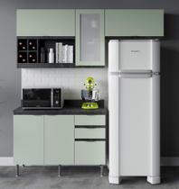 Armário de Cozinha Completa Modulada Reta 5 Peças 200cm CZ1202 Orquídea Tecnomóbili Armário de Cozinha Completa Modulada Reta 5 Peças 200cm CZ1202 Orquídea Tecnomóbili