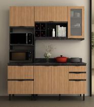Armário de Cozinha Completa Modulada Reta 6 Peças 180cm CZ1203 Begônia Tecnomóbili