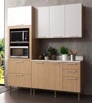 Armário de Cozinha Completa Modulada Reta 6 Peças 200cm CZ1103 Tulipa Tecnomóbili Armário de Cozinha Completa Modulada Reta 6 Peças 200cm CZ1103 Tulipa Tecnomóbili