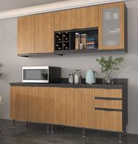 Armário de Cozinha Completa Modulada Reta 8 Peças 180cm CZ1200 Azaleia Tecnomóbili Armário de Cozinha Completa Modulada Reta 8 Peças 180cm CZ1200 Azaleia Tecnomóbili