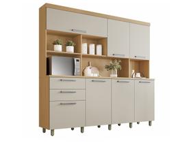 Armário de Cozinha Completa Nesher Nobreza com Balcão 7 Portas 2 Gavetas 100% MDF