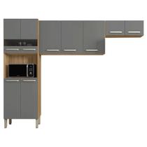 Armário de Cozinha Completa Toscana 9 Portas 100% MDF 250cm Armário de Cozinha Completa Toscana 9 Portas 100% MDF 250cm