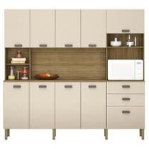 Armário de Cozinha Completo 10 Portas Sófia Freijó Vanilla Armário de Cozinha Completo 10 Portas Sófia Freijó Vanilla