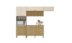 Armario de Cozinha Completo 9 Portas 2 Gavetas Urbane Freijo Vanilla CP-Ripado Freijo