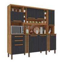 Armário De Cozinha Completo Acácia 8 Portas 2 Gavetas Salleto Armário De Cozinha Completo Acácia 8 Portas 2 Gavetas Salleto