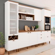 Armário De Cozinha Completo Genialflex Iluminata Liz Branco
