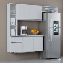 Armário De Cozinha Completo Suspenso Com 5 Portas E 2 Gavetas Compacto Cor Branco Poquema Armário De Cozinha Completo Suspenso Com 5 Portas E 2 Gavetas Compacto Cor Branco Poquema