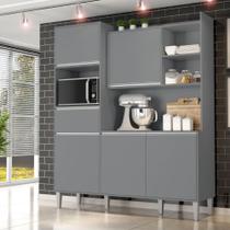 Armario de cozinha completo Urano cinza fosco Armario de cozinha completo Urano cinza fosco