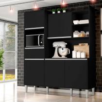 Armario de cozinha completo Urano preto fosco Armario de cozinha completo Urano preto fosco