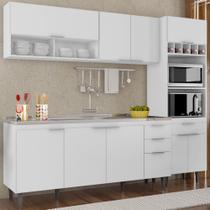 Armário de Cozinha CP02 Com Pia 180cm Pérola Z34 Branco - Mpozenato