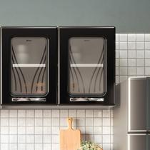 Armário de Cozinha de Aço Aéreo Duplo Star com Vidro