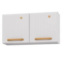 Armário de Cozinha de Aço Aéreo Duplo Telasul Diamante Branco