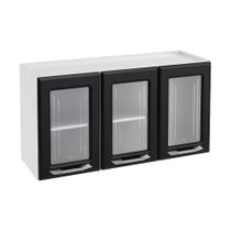 Armário De Cozinha De Aço Aéreo Triplo 105cm Rose Branco Armário De Cozinha De Aço Aéreo Triplo 105cm Rose Branco