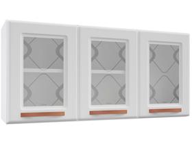 Armário de Cozinha de Aço Aéreo Triplo Médio Telasul Mirage New Branco