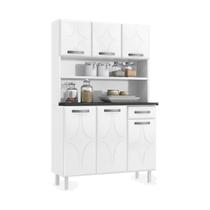 Armário de Cozinha de Aço Kit Triplo 105cm Amanda Multimóveis Smart CR6060 Branco