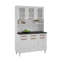 Armário de Cozinha de Aço Kit Triplo 120cm Regina Multimóveis CR6129 Branco