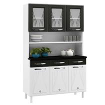 Armário De Cozinha De Aço Kit Triplo Telasul Preto Star New