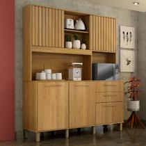 Armário de Cozinha Diamante 5 Portas 2 Gavetas Cinamomo - Valdemóveis