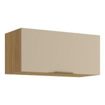 Armário De Cozinha Dinamarca Aéreo Geladeira Carvalho Americano/Off White